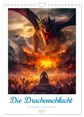 Produktbild von Die Drachenschlacht (Wandkalender 2027 DIN A4 hoch), CALVENDO Monatskalender