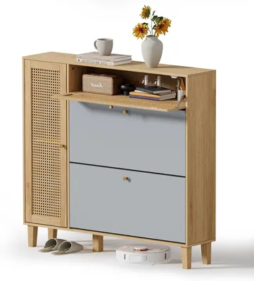 Image de Armoire à chaussures - Rangement à chaussures - Meuble de rangement - Rangement pour chaussures - Meuble à chaussures - Design compact