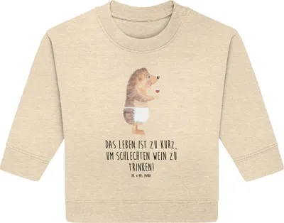Produktbild von Mr. & Mrs. Panda Organic Baby Pullover Igel Wein 6. - 12. Monat - Natural Raw - Geschenk, Rotwein, Spruch, Weinliebhaber, Weinglas, Weißwein, Bullover, Lustige Sprüche