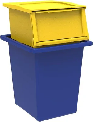 Zdjęcie produktu dla Plastikowe pojemniki zewnętrzne z plastikowymi wkładami do użytku wewnątrz i na zewnątrz / plastikowe worki na śmieci / plastikowe pojemniki o pojemności 55 l i 70 l