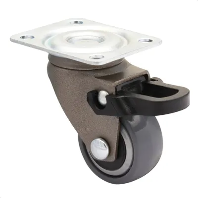 Produktbild von WAGNER Design 3C - Lenkrolle soft mit Bremse - Durchmesser Ø 25 mm, Anschraubplatte, Tragkraft 12 kg, grau - 01232801