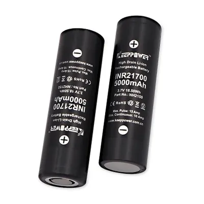 Produktbild von Keeppower INR21700 - 5000mAh 3,6V-3,7V Li-ion Akku High Drain 2 Stück