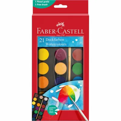 Obrázek produktu pro Farby szkolne Faber-Castell 21 kolorów w kasecie