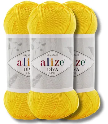 Produktbild von Alize 3x 100g Diva Fine Wolle, Uni, Häkeln, Stricken (110)
