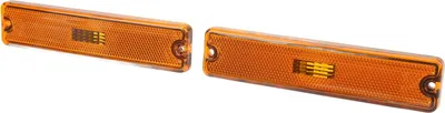 Produktbild von Paar Auto-Seitenmarkierungsleuchtenschirm 56001424, starker Übertragungsersatz für Jeep Wrangler YJ 1987-1995, Gelb