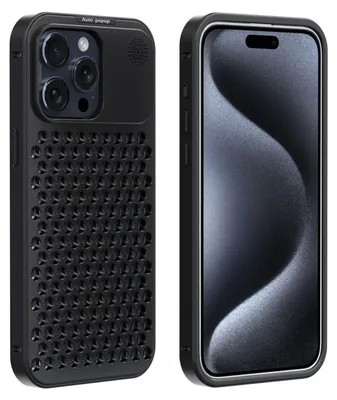 Image de Pour Apple iPhone 15 Pro Max Étui en aluminium de première qualité pour la dissipation de la chaleur