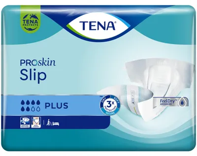 Immagine prodotto di TENA Slip Plus assorbente per incontinenza con fascia in vita taglia XS | confezione (30 pezzi)