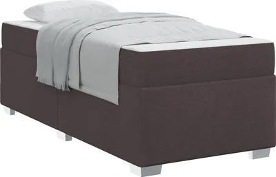 Obrázek produktu pro vidaXL Rám postele s matrací tmavě hnědý 80 x 200 cm látka