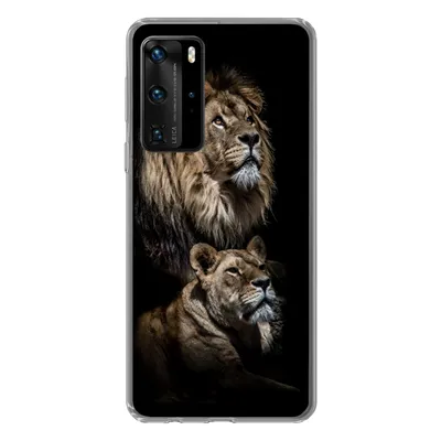 Produktbild von MuchoWow® Handyhülle Schutzhülle Hülle für Huawei P40 Pro Löwe - Löwin - Porträt Silikon Softcase Handy Hülle - Schutz