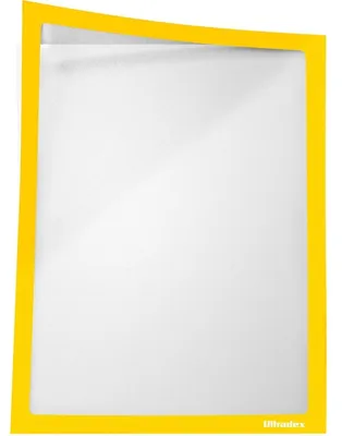 Produktbild von Infotasche ADMA selbsthaftend/magnetisch A4 BxH 225x312mm gelb VE=25 Stück