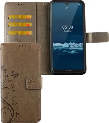 Produktbild von Nokia 5.3 Handy Hülle Schutz Tasche Cover Flip Case Kartenfach Grau