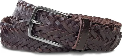 Produktbild von ROYALZ Flechtgürtel Leder Gürtel geflochten Herren Damen Ledergürtel Vintage Echtleder Uni 35 mm breit