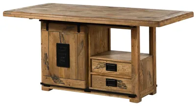 Immagine prodotto di MASSIVMOEBEL24 | Tavolo da Pranzo RAILWAY in Legno di Mango – Laccato Marrone 160x80x76
