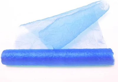 Produktbild von Crashorganza-Tischläufer hellblau - 28 cm breit - Rolle 5 Meter - 68280 70-R 280