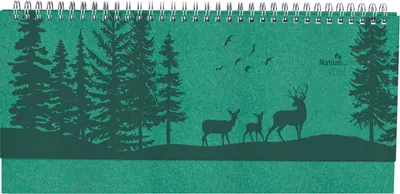 Produktbild von Tisch-Querkalender Nature Line Forest 2024 - Tisch-Kalender - Büro-Kalender quer 29,7x13,5 cm - 1 Woche 2 Seiten - Umwelt-Kalender - mit Hardcover