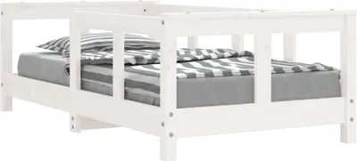 Produktbild von vidaXL Kinderbett Weiß 70x140 cm Massivholz Kiefer