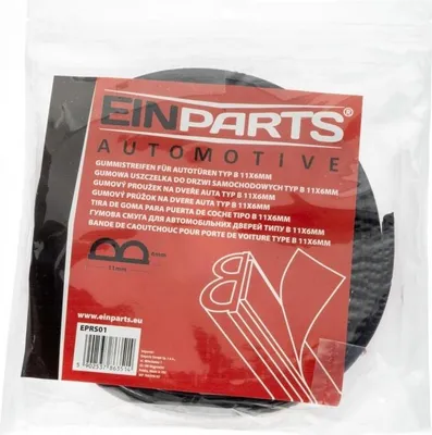 Obrázek produktu pro Těsnění dveří automobilu typ B 11x6 mm 5 m EPDM izolace