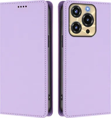Immagine prodotto di Custodia in pelle per Oukitel C69, custodia magnetica in Finto cuoio con supporto viola chiaro