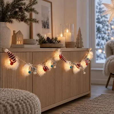 Immagine prodotto di Luca Lighting Fata LED 12 LED bianco caldo per interni a batteria 165 cm rosso grigio