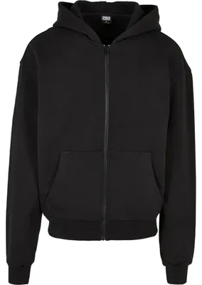 Produktbild von Urban Classics - Hoodie mit durchgehendem Reißverschluss für Herren, Ultraschwer TN1698 (5XL) (Schwarz)