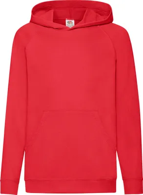 Produktbild von Fruit Of The Loom Kinder Kapuzen Pullover BC2652 (12-13 Jahre (152)) (Rot)