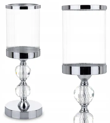 Produktbild von Artpol 169275 Windlicht Metall Glas Silber Dekoration