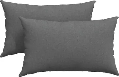 Zdjęcie produktu dla vidaXL Poduszki na sofę 2 szt. ciemnoszare 50 x 30 cm tkanina