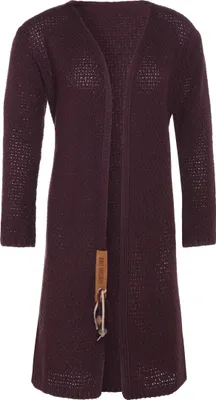 Produktbild von Knit Factory Luna Lange Strickjacke - Aubergine - 46/48