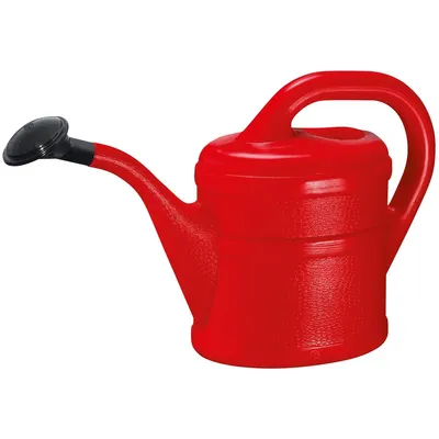 Produktbild von Geli Gießkanne Kunststoff Rot 2 Liter mit ergonomischem Griff & Brause für Innen- & Außenbereich