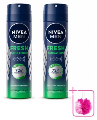 Immagine prodotto di 2 x Deodorante spray NIVEA MEN Fresh Sensation - 150 ml - Confezione risparmio - 2 pezzi