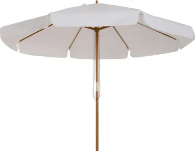 Image de Outsunny Parasol droit parasol de jardin rond grande taille de jardin ? 3 m bois de bambou crššme