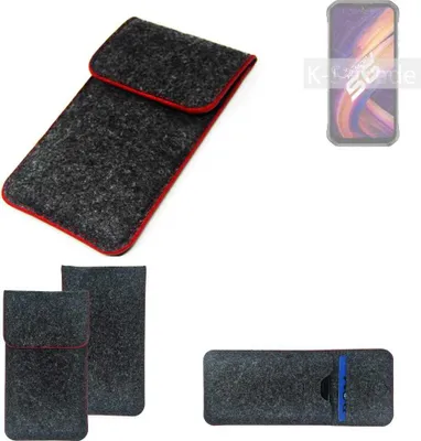 Produktbild von K-S-Trade Handy Schutz Hülle kompatibel mit Ulefone Armor 11 5G Schutzhülle Handyhülle Filztasche Pouch Tasche Case Sleeve Filzhülle dunkelgrau