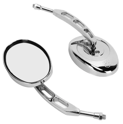 Obrázek produktu pro 2 ks 10 mm motocyklové zpětné zrcátko levé a pravé Clear Vision univerzální chromová náhrada pro Suzuki