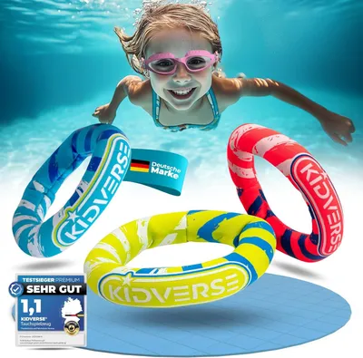 Produktbild von Tauchringe für Kinder, Neopren, mit Sandfüllung, sicheres Wasserspielzeug, für Schwimmbad