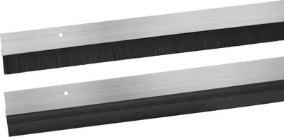 Produktbild von ALU Türbodendichtung Bürstendichtung Gummidichtung Dichtungsbürste Türdichtung Bürstendichtung Mit Klebeband Silber