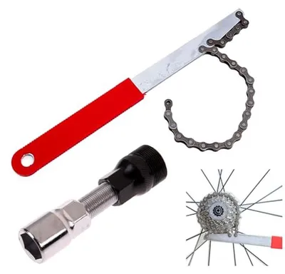 Productafbeelding van Fietsketting gereedschap - Demontage set - Fietsonderhoud - Roestvrij staal - 30 centimeter - Zilver