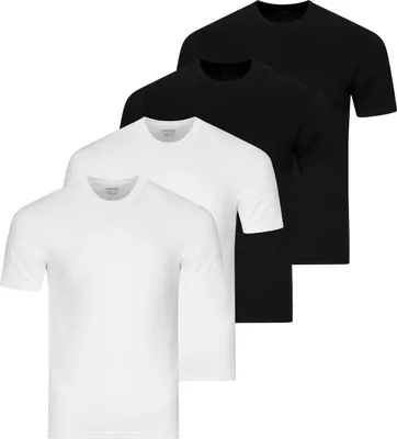 Produktbild von RAGMAN 4er Pack Basic Unterhemd / Shirt Kurzarm Bequem und atmungsaktiv, Vielseitiges Basic, Optimale Passform