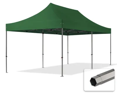 Immagine prodotto di TOOLPORT 3x6m gazebo pieghevole, PREMIUM acciaio, verde scuro