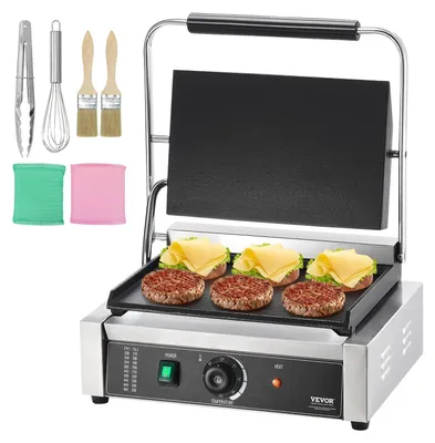 Zdjęcie produktu dla Profesjonalny Elektryczny Grill Do Panini Vevor 2200W Stal Nierdzewna