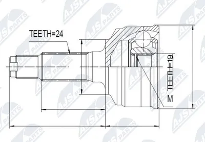 Produktbild von NTY Gelenksatz Antriebswelle Vorne Rechts Vorne Links für DAIHATSU TERIOS (J1) NPZ-DA-012