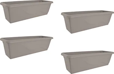 Produktbild von Blumenkasten mit Wasserspeicher 60 cm 4er Set Taupe