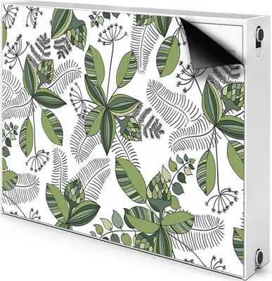 Produktbild von Magnet Heizkörperverkleidung Heizkörper-Abdeckung Heizung Heizkörper 90x60 cm  - Botanisches Muster