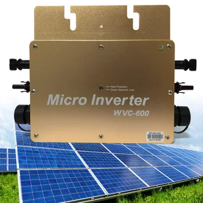 Produktbild von MPPT  Micro    Inverter Modul  Wechselrichter Microinverter Solar  IP65  für Sonnenkollektor mit MPPT-Funktion (Gold) WVC-600W