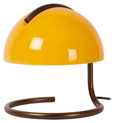 Image de Lampe de table ronde orange or E27 Cato Lucide