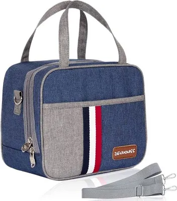 Produktbild von Famanu Kühltasche faltbar, wasserdicht, isoliert mit Schulterriemen - Mini-Kühltasche für Lebensmitteltransport