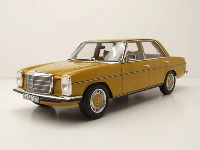 Produktbild von Mercedes 200 /8 Strichachter W115 1968 gelb Modellauto 1:18 Norev