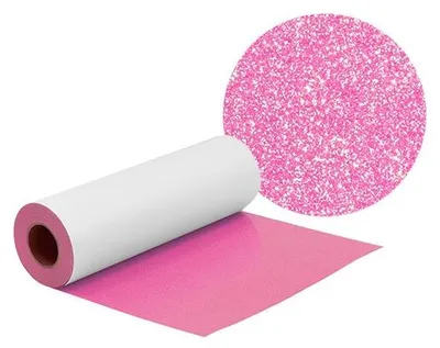 Produktbild von Plottermarie Plotterfolie Mega Glitter für kreative Veredelungen – Plotterfolie für Textildruck, T-Shirts, Baumwolle, Polyester, DIY & Spezialeffekte 100 x 50 cm - 996 Holo Pink