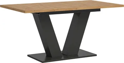 Produktbild von Ausziehbarer Esstisch Artisan Grau V-Fußgestell 150-190 cm