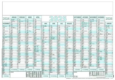 Produktbild von Plakatkalender 915 100x70cm 14 Monate blau 2025 VE=5 Stück