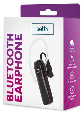 Produktbild von Setty SBT-01 Bluetooth-Headset Schwarz